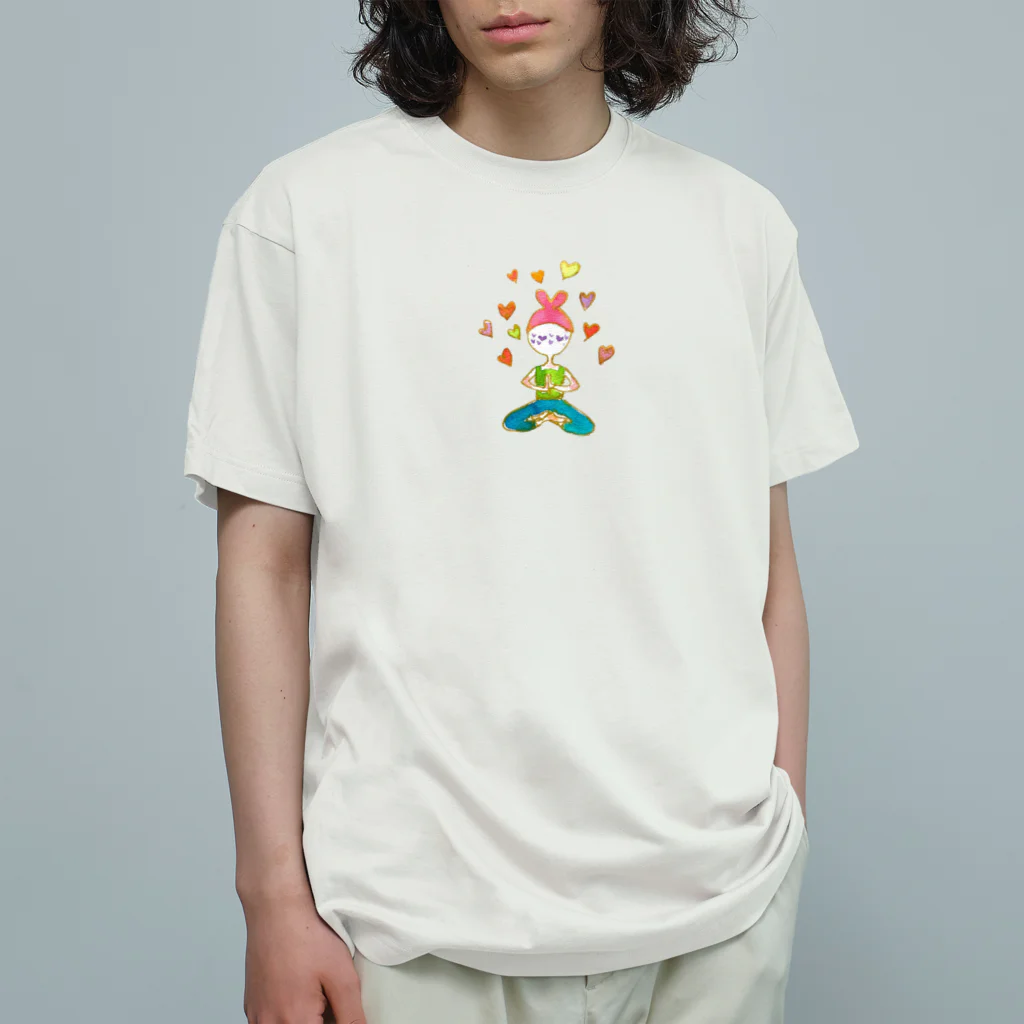 onmycolorの楽描き店のそばかすこちゃん with LOVE Organic Cotton T-Shirt