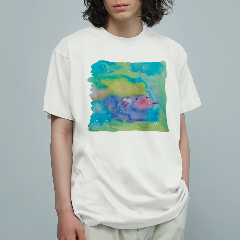 onmycolorの楽描き店のはこぷく代さん オーガニックコットンTシャツ