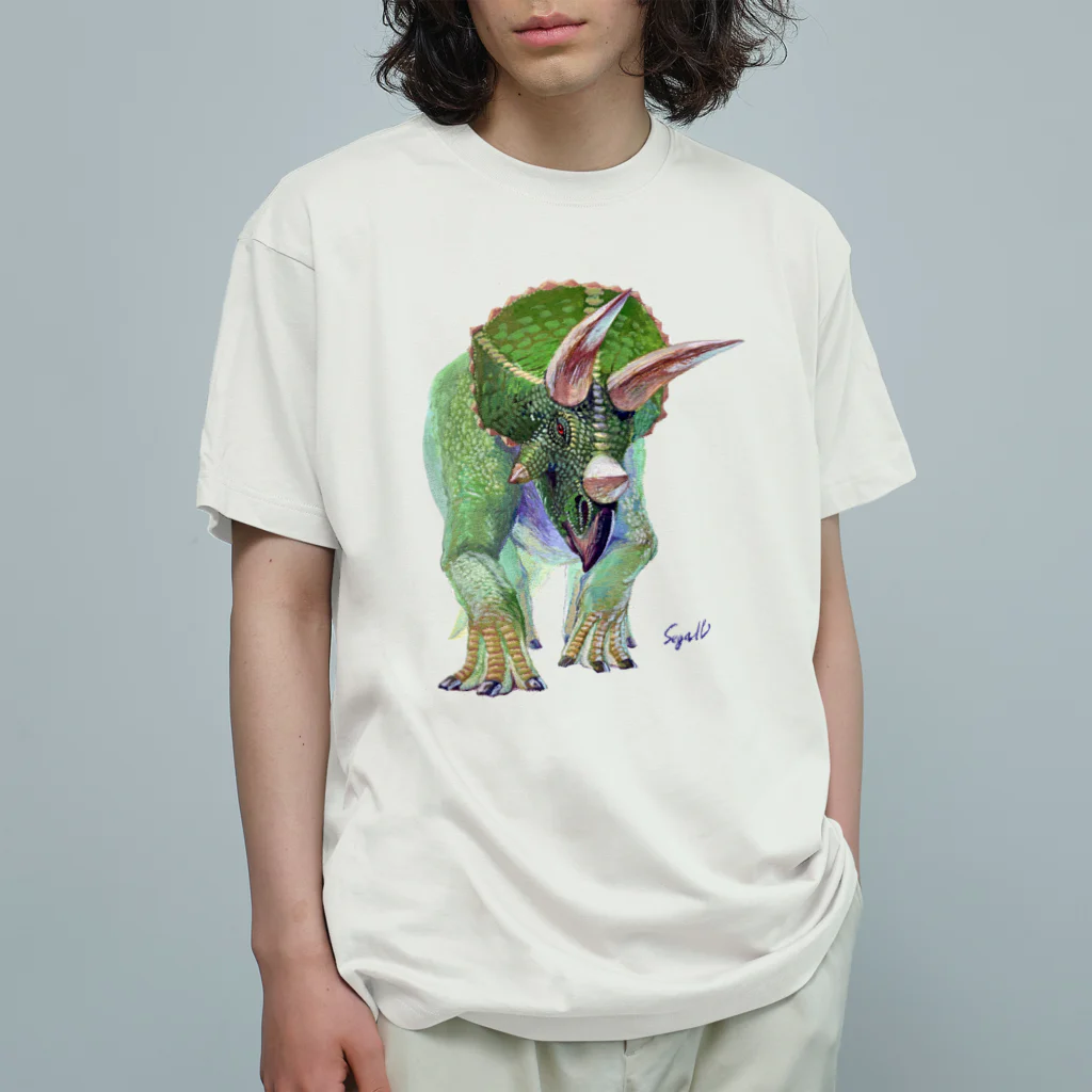 segasworksのTriceratops オーガニックコットンTシャツ