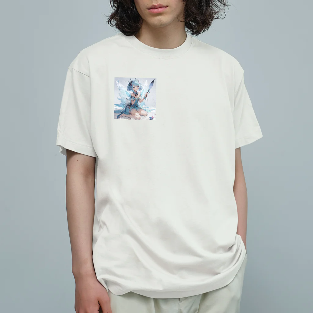 ロイ@イラストレーターHEXANFT販売美麗イラスト描きますの氷の妖精 Organic Cotton T-Shirt