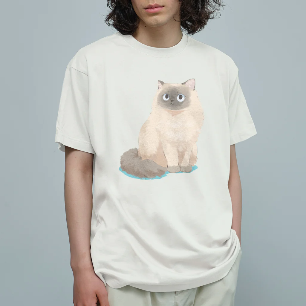 ぽんぽこチャリティのおもち オーガニックコットンTシャツ