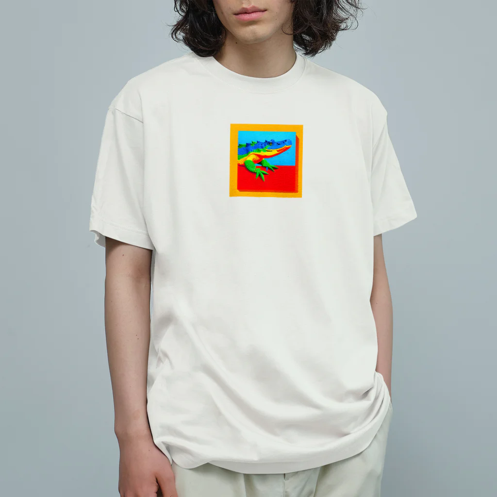 Ikujipappaのカラフルクロコダイル Organic Cotton T-Shirt