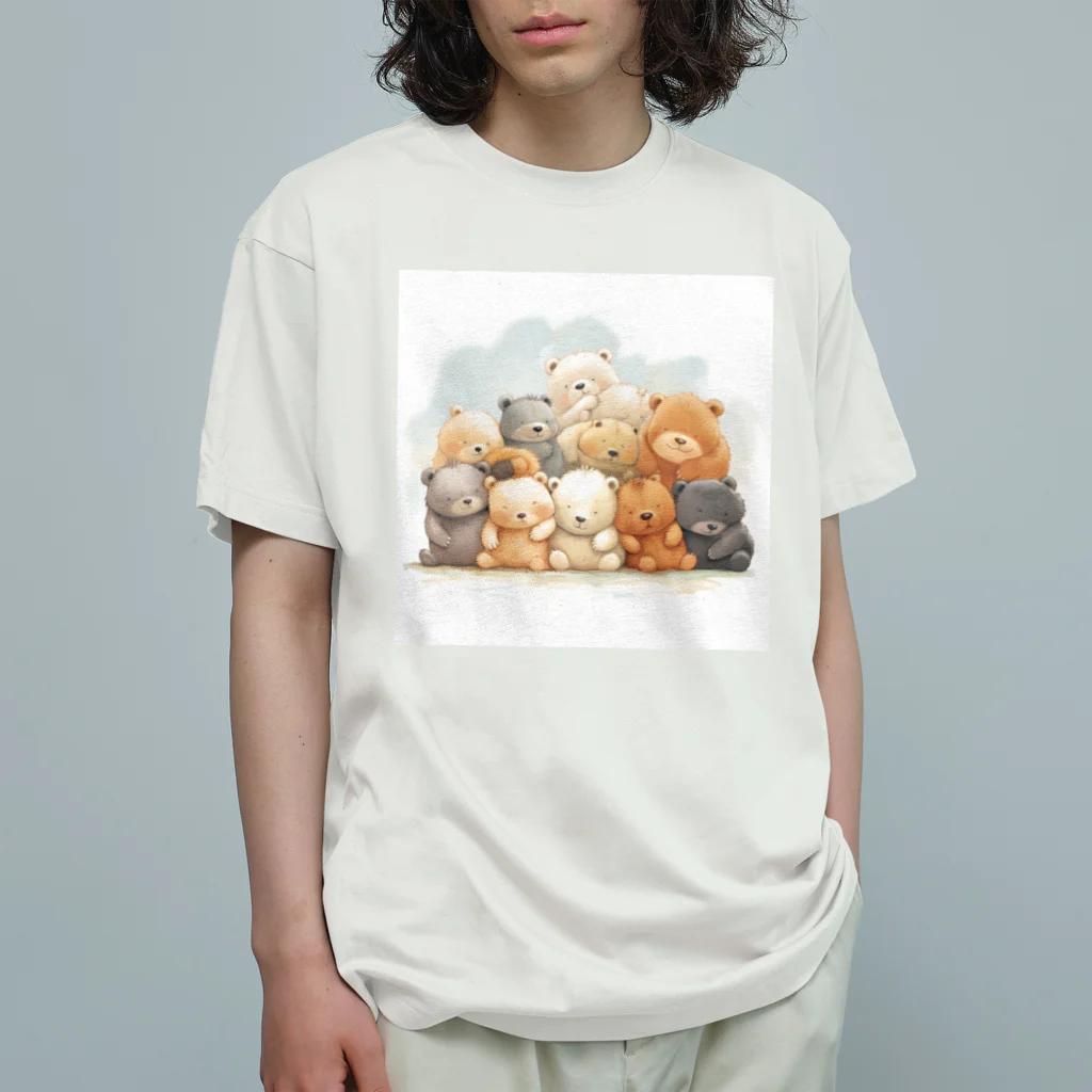 ロイの楽しいデザイン屋さんのぬいっとクマ Organic Cotton T-Shirt