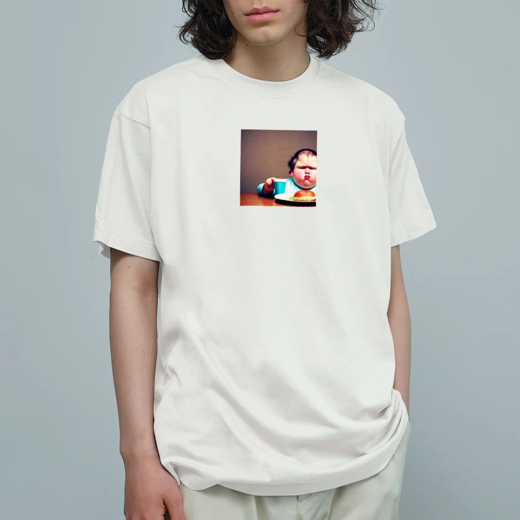 たらたらこっこのふとったこども Organic Cotton T-Shirt