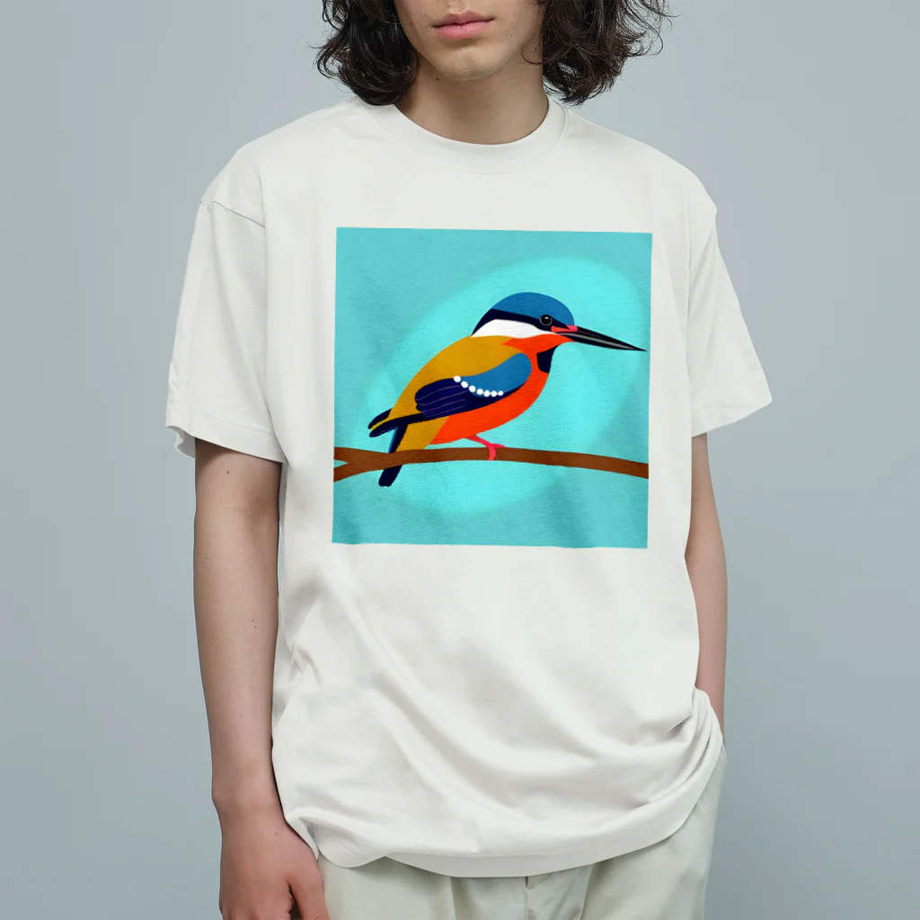 SHININGのカワセミのイラストグッズ Organic Cotton T-Shirt