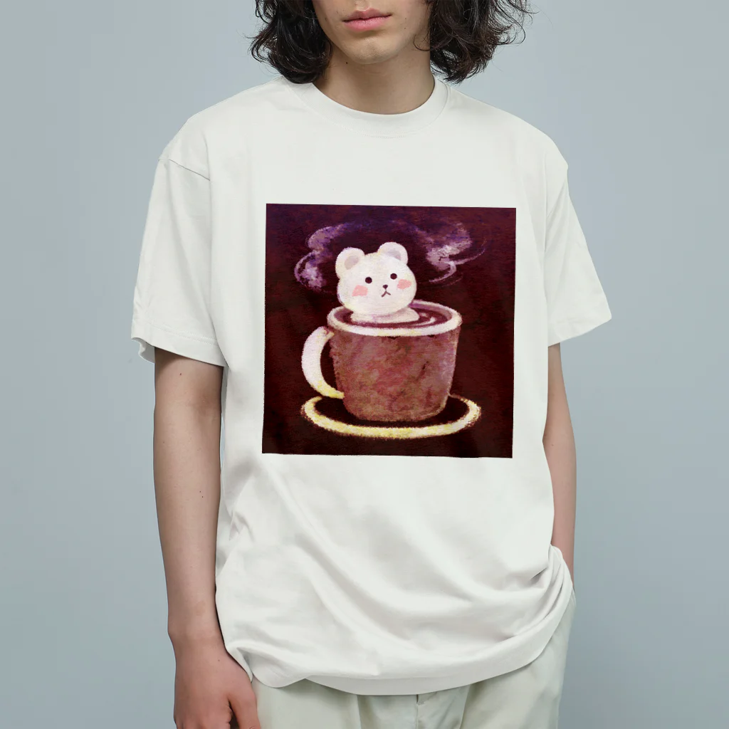 アプリコワークスのカフェ・ド・くま Organic Cotton T-Shirt