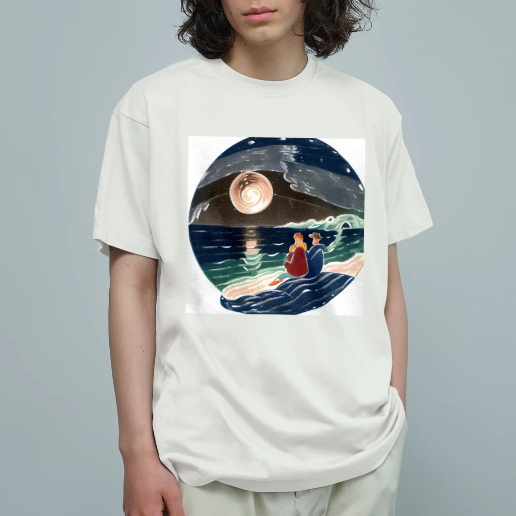 tetsuの夜の海 オーガニックコットンTシャツ