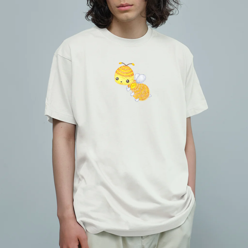 satoayaのアニマルカフェのフードアニマル　ホットケーキ蜂 Organic Cotton T-Shirt