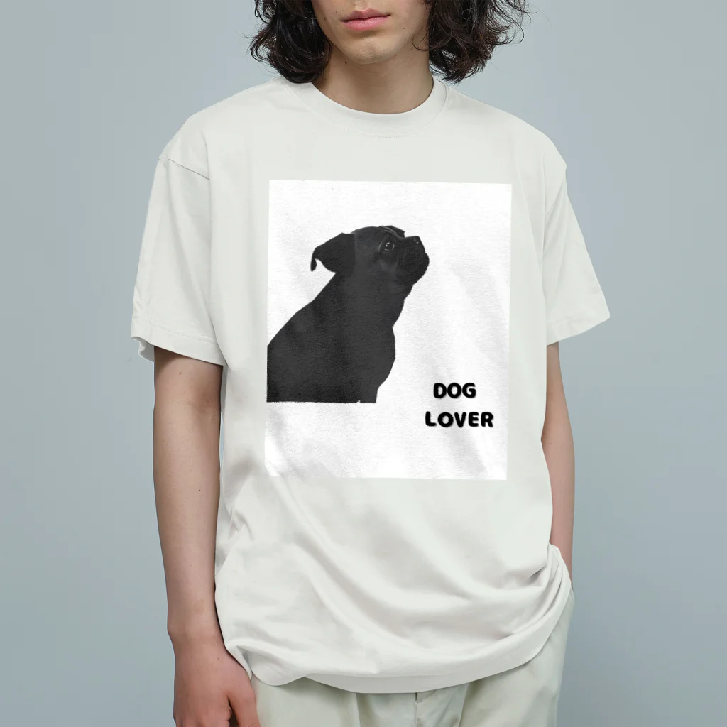 DOG LOVERのDOG LOVER（パグ） Organic Cotton T-Shirt
