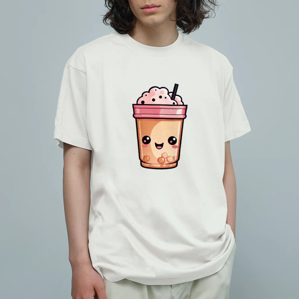 Vasetti_pressのタピオカミルクティー Organic Cotton T-Shirt