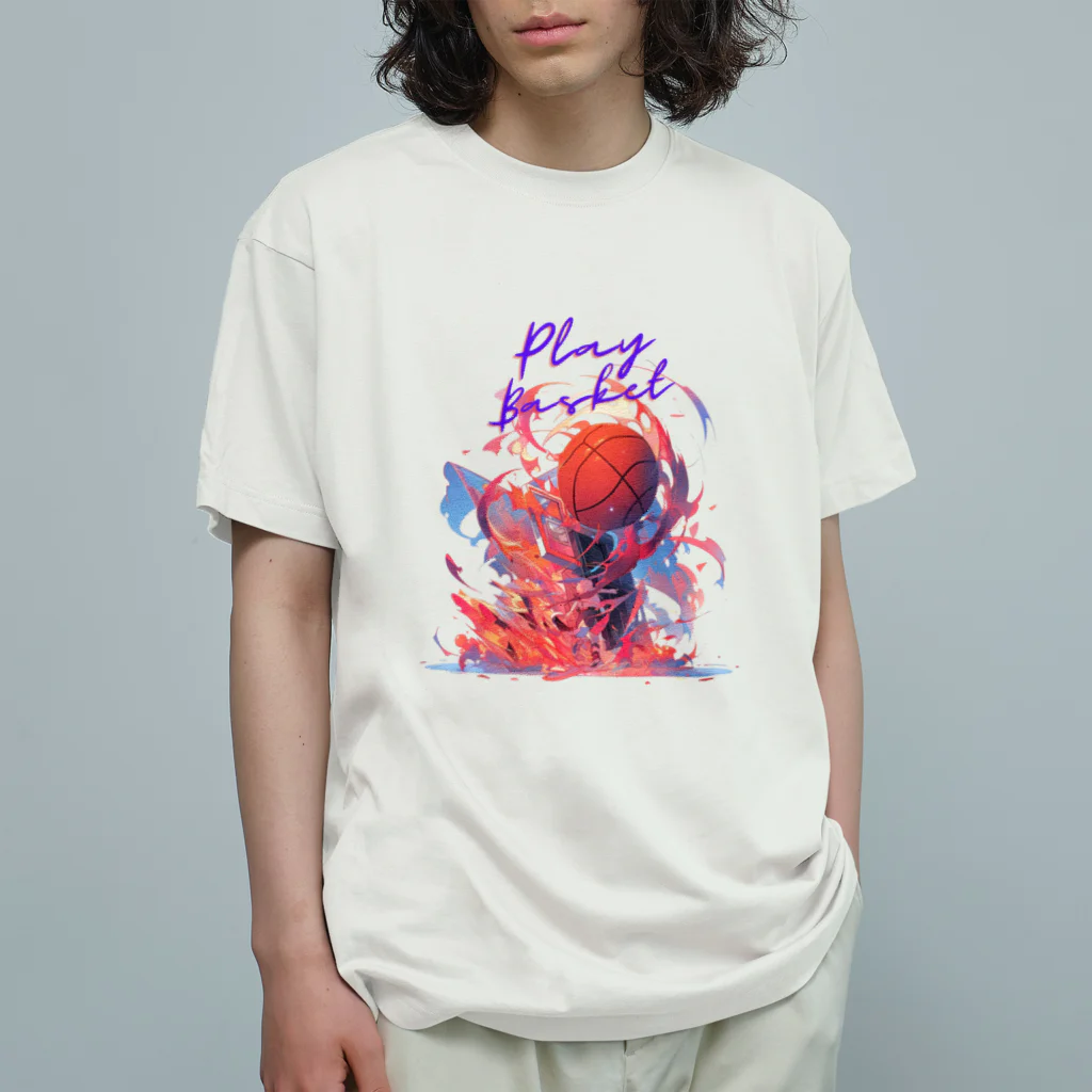 SUY_art_のPlay Basket Organic Cotton T-Shirt