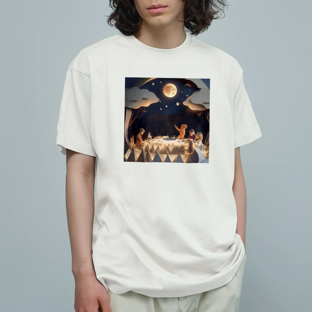 mizupushaの星空の下の食卓   Organic Cotton T-Shirt
