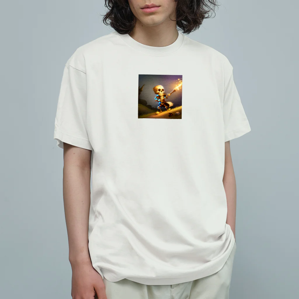 Bankaiの冒険者骸骨くん Organic Cotton T-Shirt
