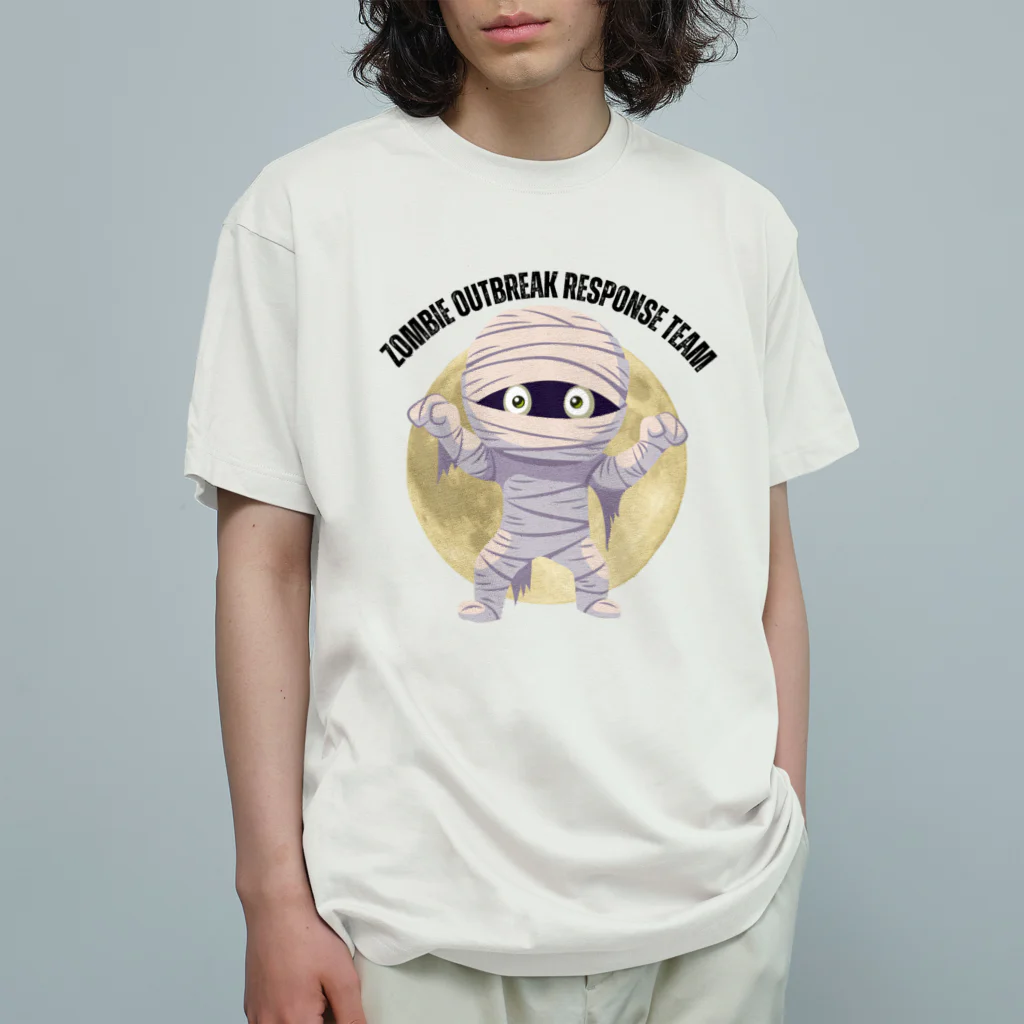 aidhiのハロウィン　かわいいミイラデザインス Organic Cotton T-Shirt