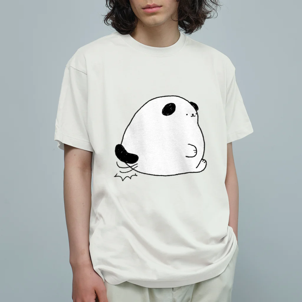 にこにこしろいるか市場 suzuri支店のごきげんな犬 Organic Cotton T-Shirt