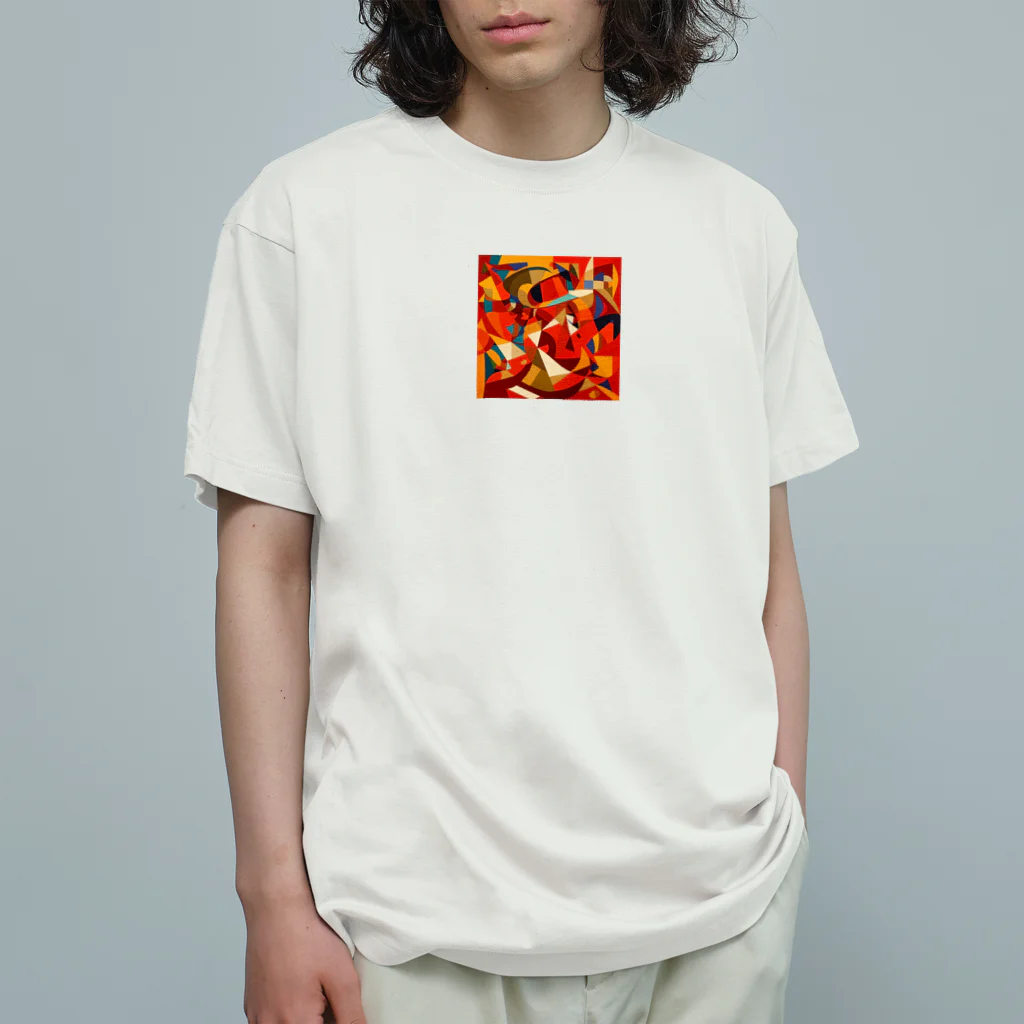 sagimoriの唐辛子アート オーガニックコットンTシャツ