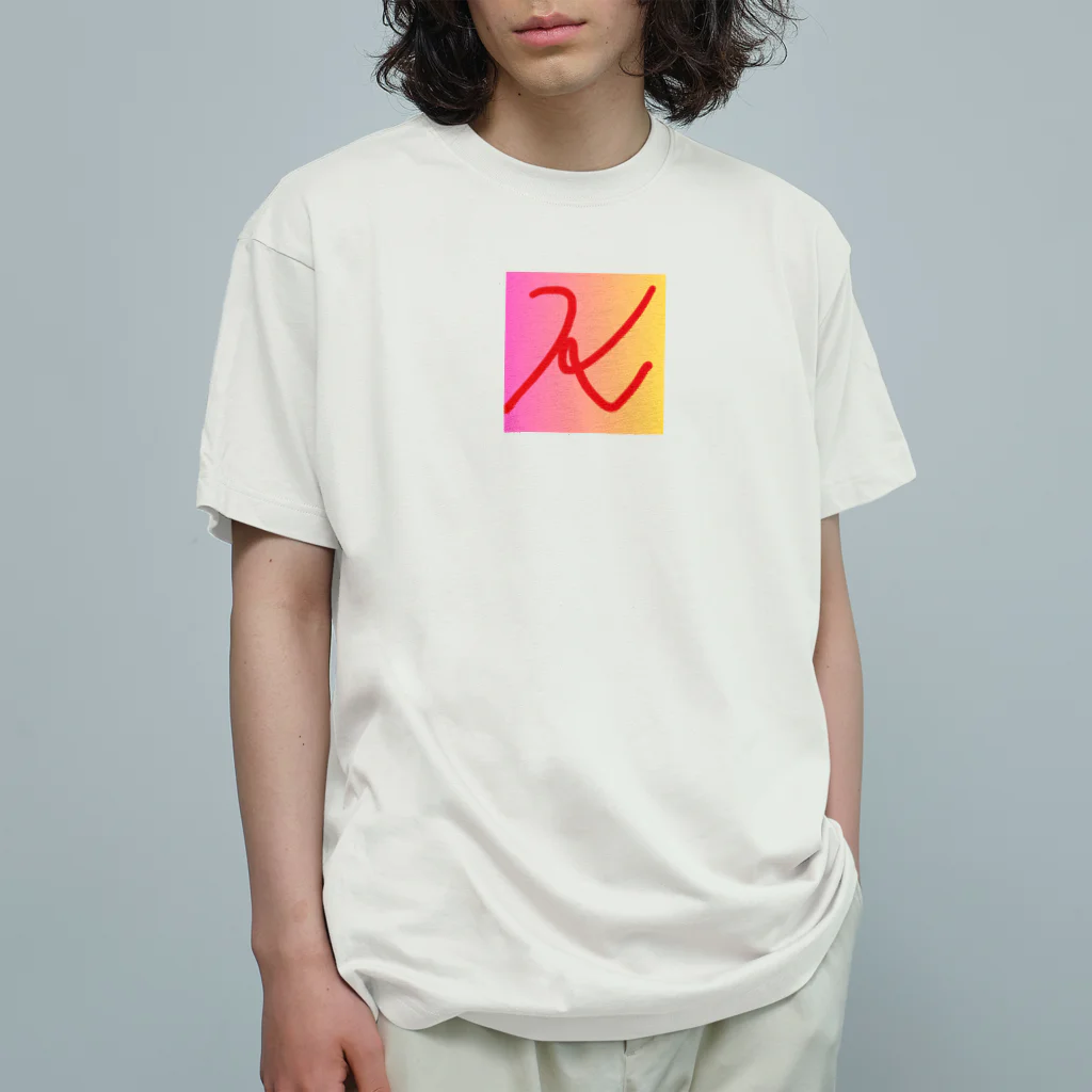 Maruchannのイニシャルk オーガニックコットンTシャツ