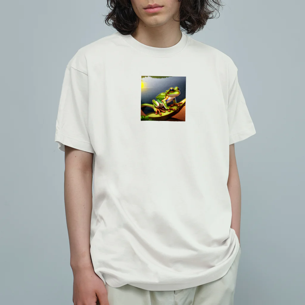 kool_kizzのカエル オーガニックコットンTシャツ