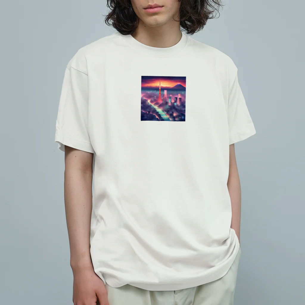 🏠coki🏠の未来都市、Tokyo オーガニックコットンTシャツ