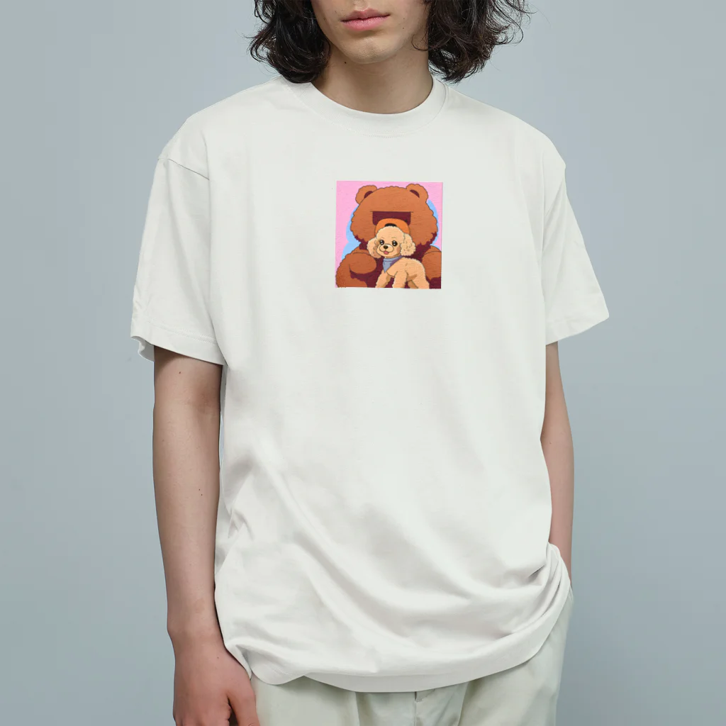 kuma-hamu9086のクマとトイプードル　グッズ Organic Cotton T-Shirt