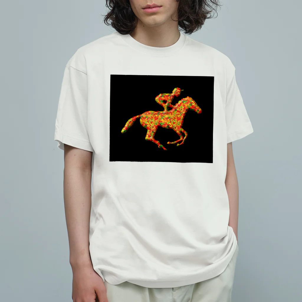 mumusの馬　colorful オーガニックコットンTシャツ