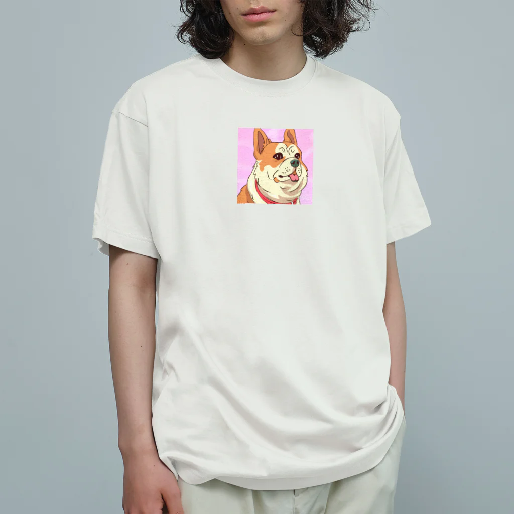 まさのお店の人懐こい犬 オーガニックコットンTシャツ