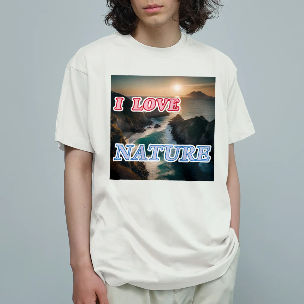 wataru-ingのI LOVE NATURE Organic Cotton T-Shirt