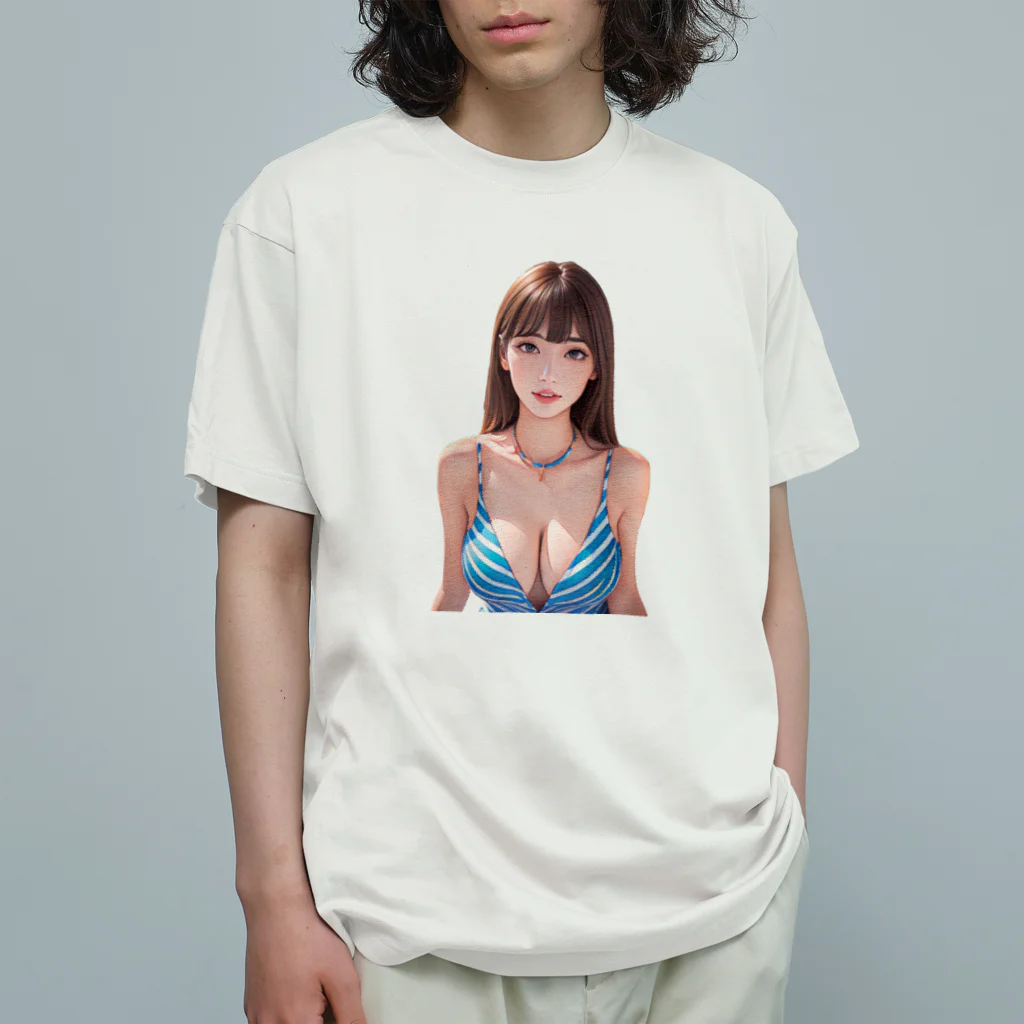 bitpiyoの綺麗なお姉さん Organic Cotton T-Shirt