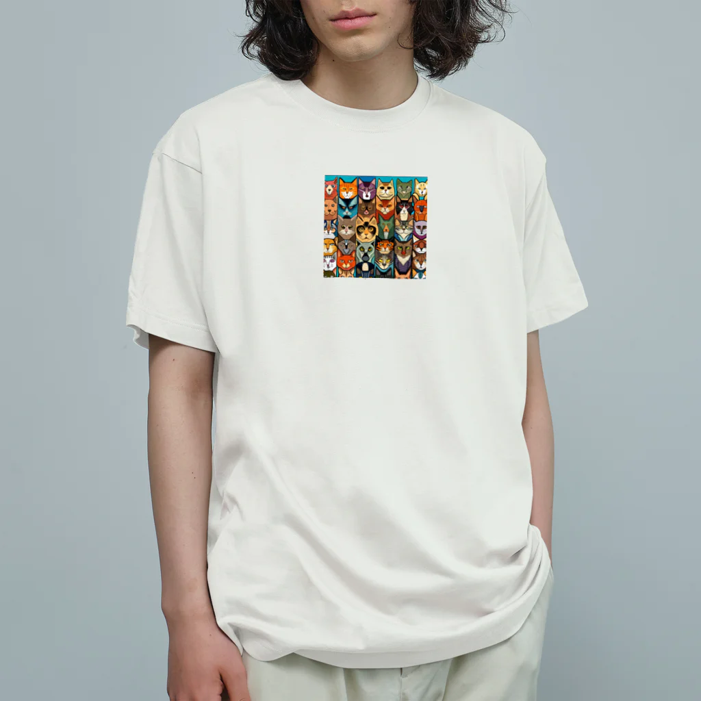 おざわの猫大集合 Organic Cotton T-Shirt