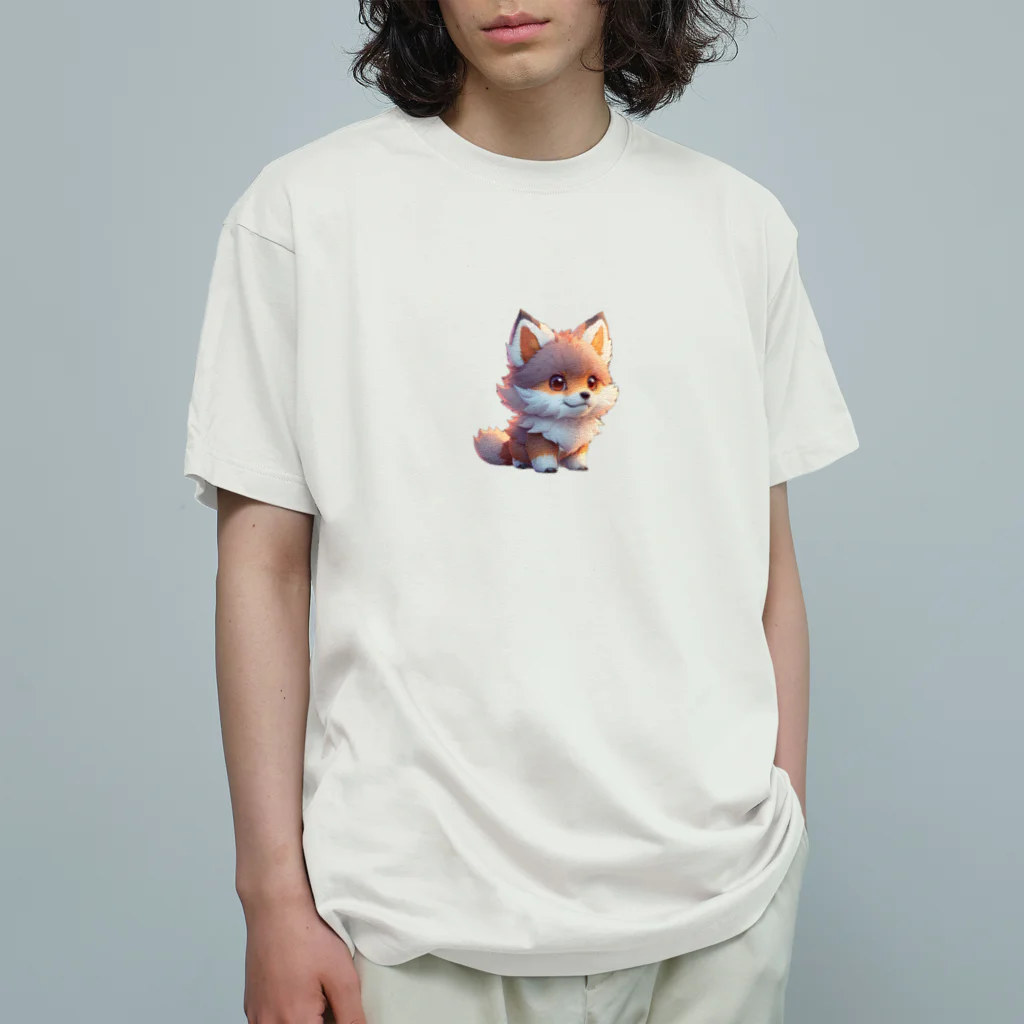 romi-yuのキツネくん オーガニックコットンTシャツ