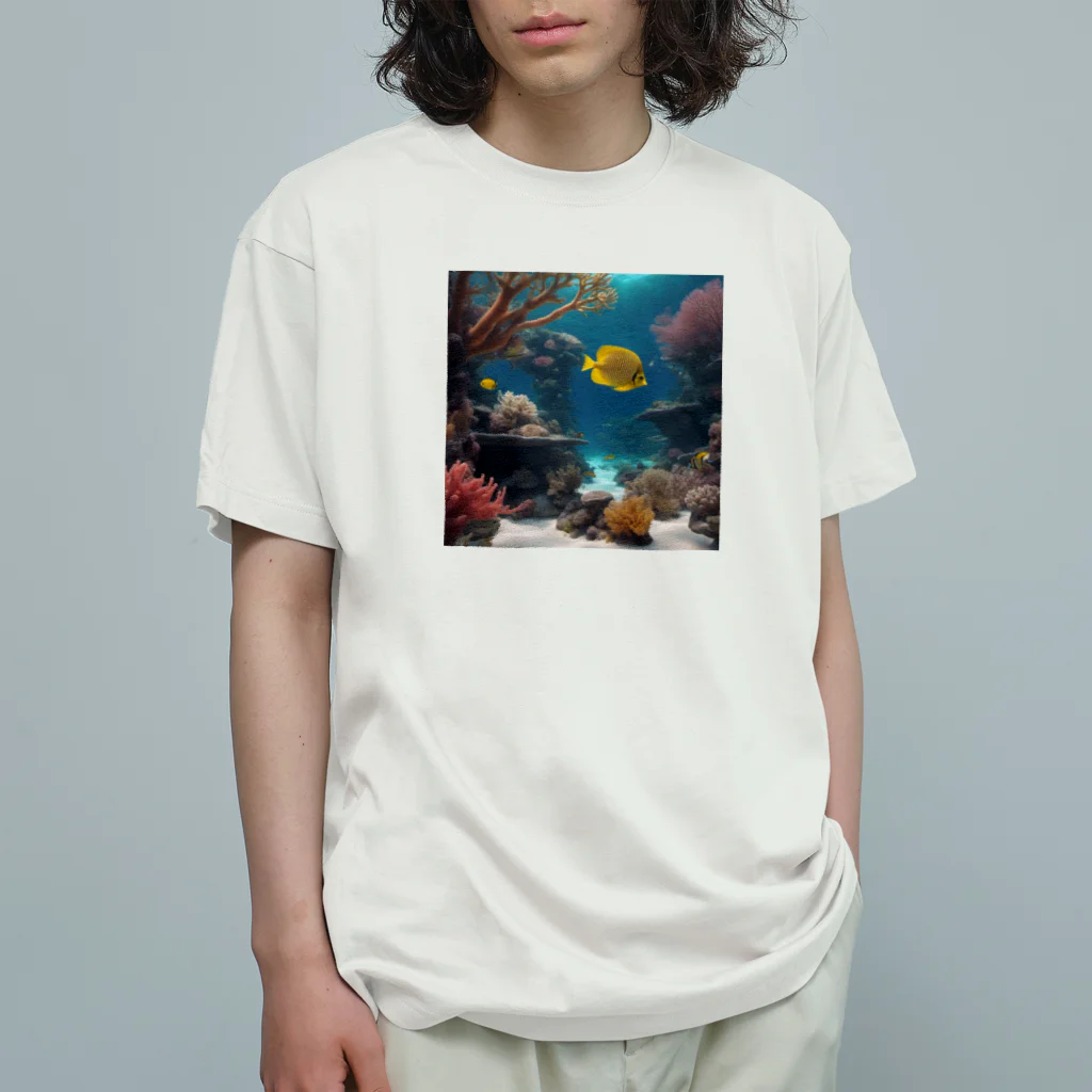 DapperMixの魚の楽園、海底の宝グッズ オーガニックコットンTシャツ