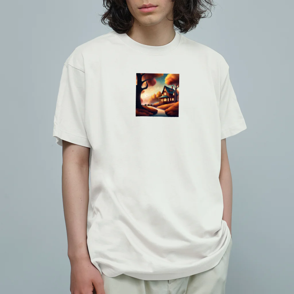 ワンダーワールド・ワンストップの秋の風景 Organic Cotton T-Shirt