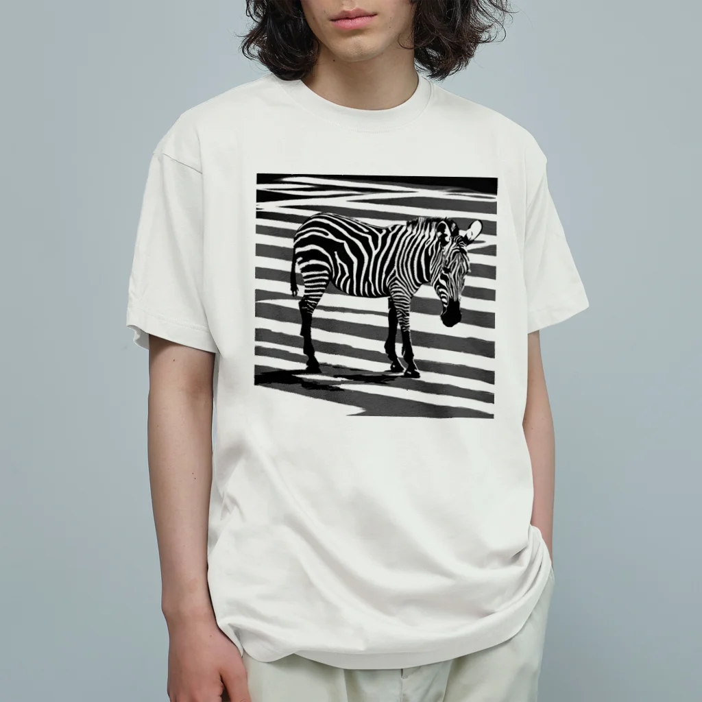 ちょうめんのはじっこのシマウマ横断歩道 Organic Cotton T-Shirt