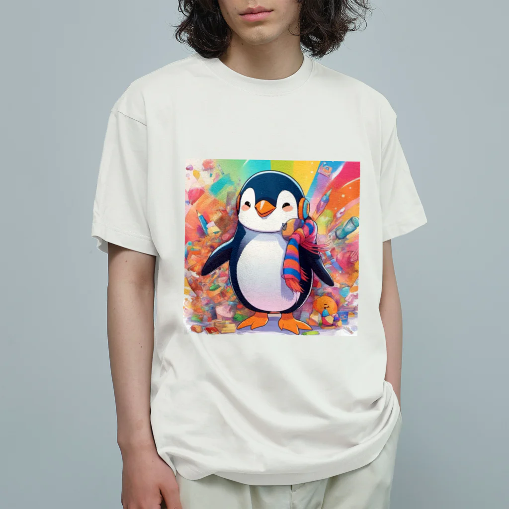 aki7sの笑顔のペンギン Organic Cotton T-Shirt