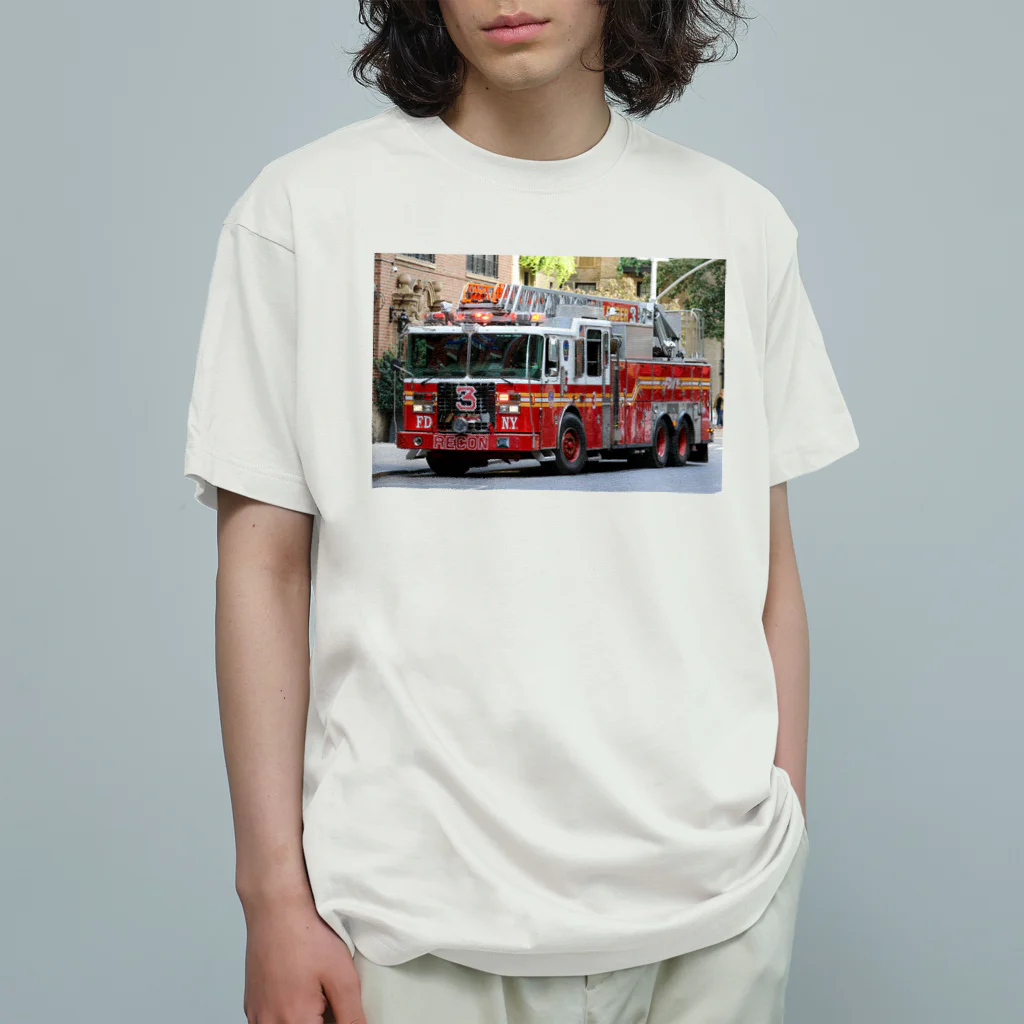 ビッグスマイルライフのかっこいいはしご車 Organic Cotton T-Shirt