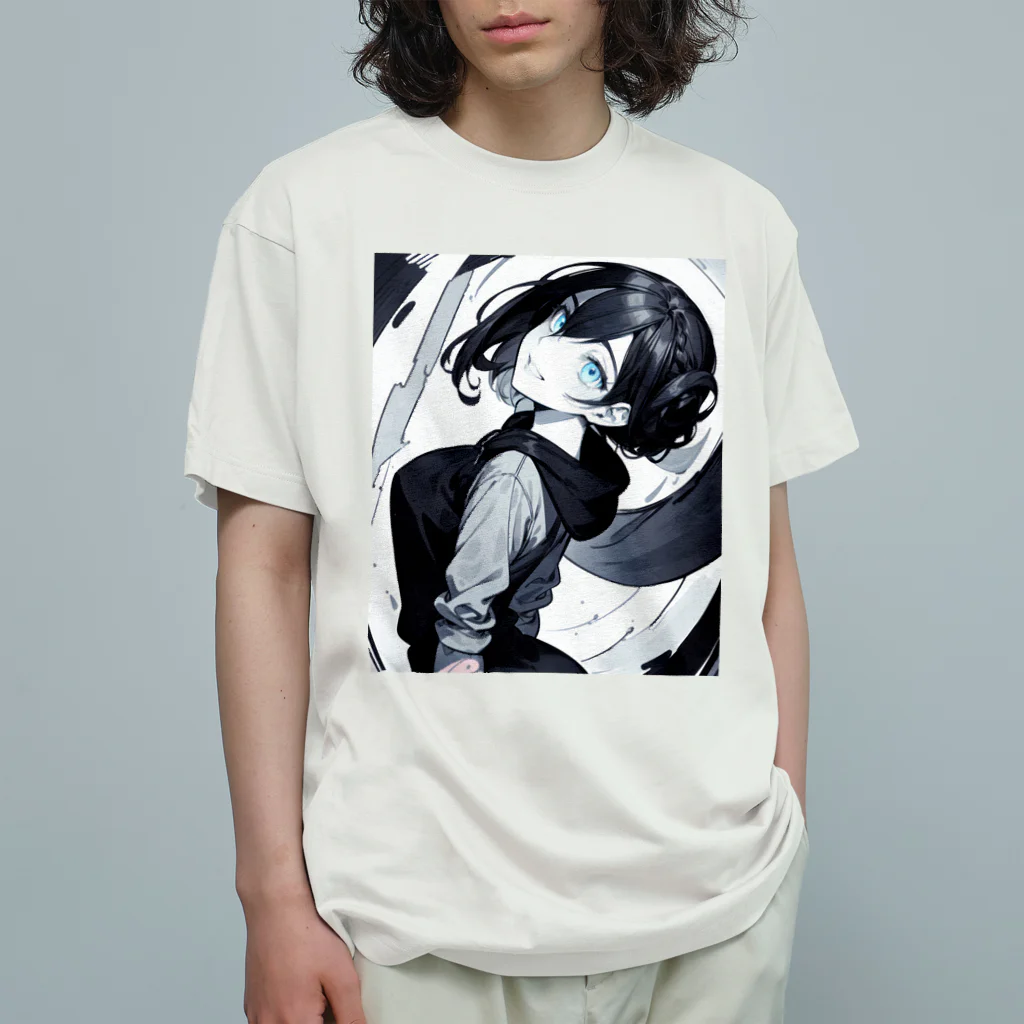 Shion_aiartの秋のスタイリッシュ オーガニックコットンTシャツ