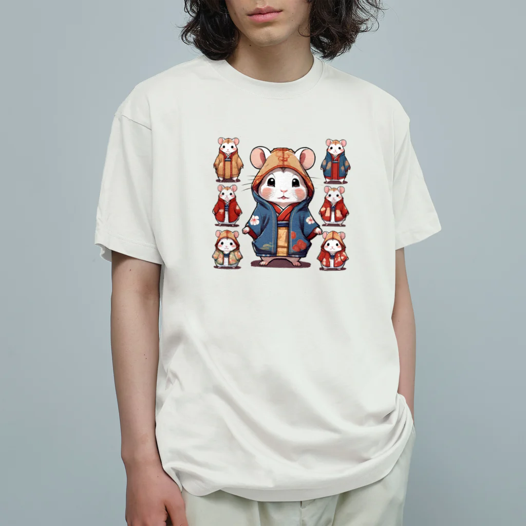 fujisan10の和装ハムちゃんず オーガニックコットンTシャツ