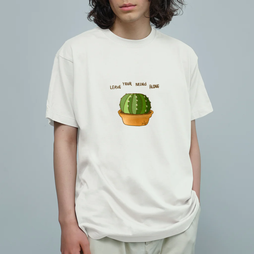 shesbugのLeave your mind alone オーガニックコットンTシャツ