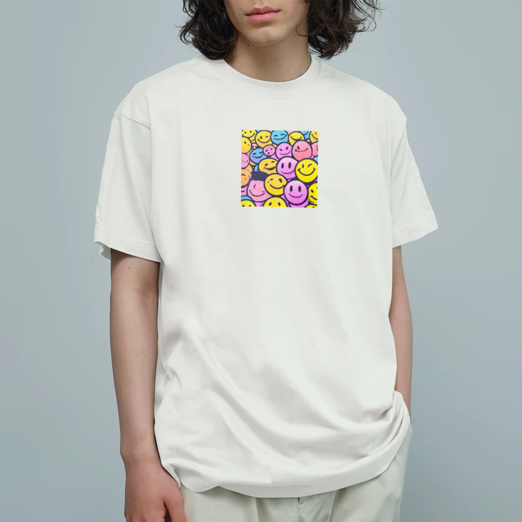 ワンダーワールド・ワンストップのスマイルマークがいっぱい⑦ Organic Cotton T-Shirt