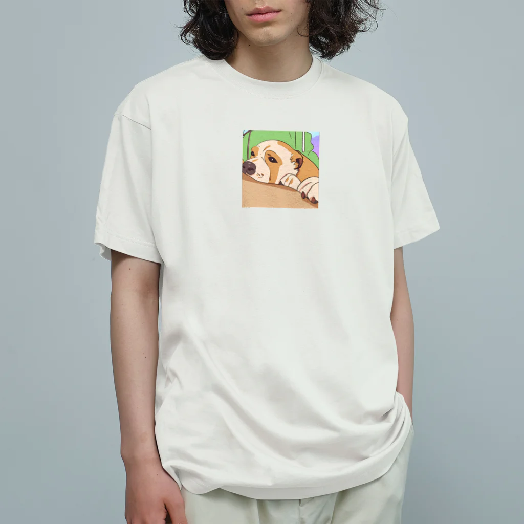 やる気のない犬のやる気のない犬 オーガニックコットンTシャツ