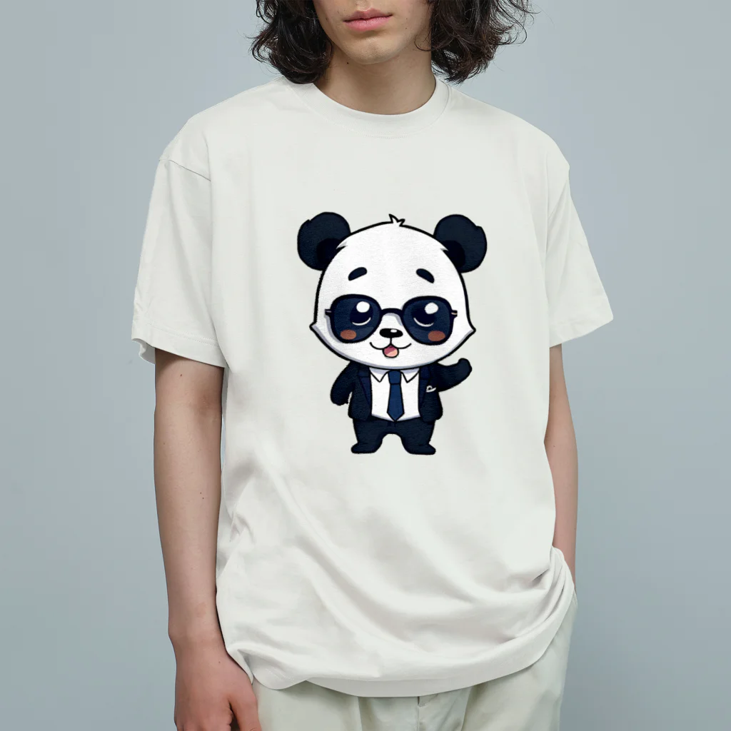 安田亜村 バックヤードの安田亜村パンダスキン Organic Cotton T-Shirt