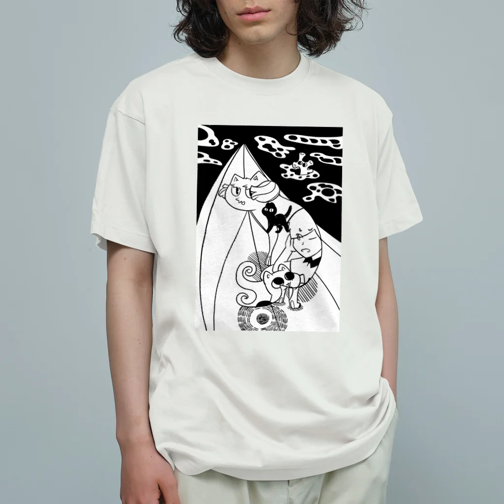 Animaru639のThe and of Cats-004 オーガニックコットンTシャツ