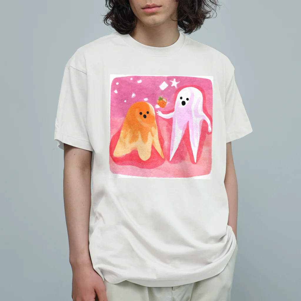 Tokyo Strawberryのみかん屋さんのフルーツオバケ オーガニックコットンTシャツ