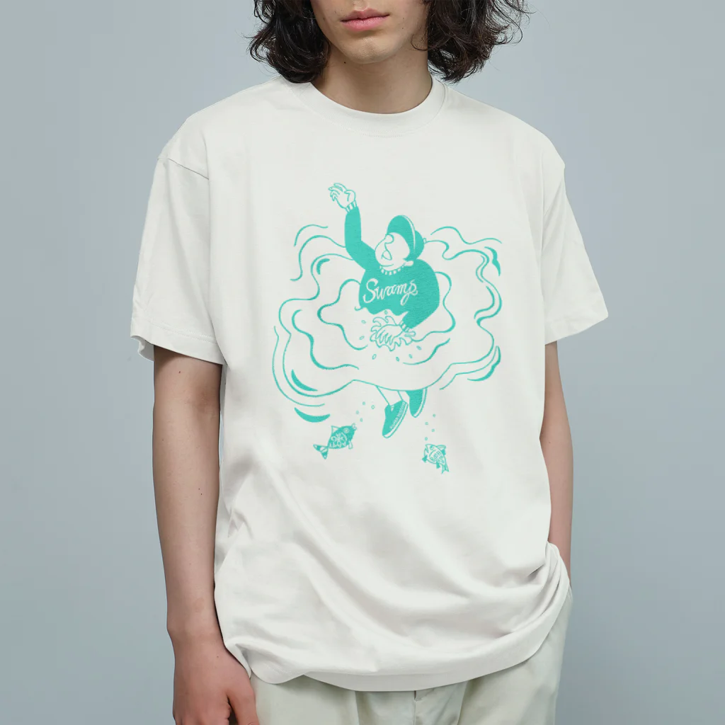 hilo tomula トムラ ヒロのSuper Positive Mint Organic Cotton T-Shirt
