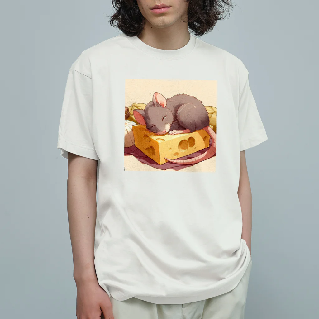 ronmanganのHappyマウスグレー Organic Cotton T-Shirt