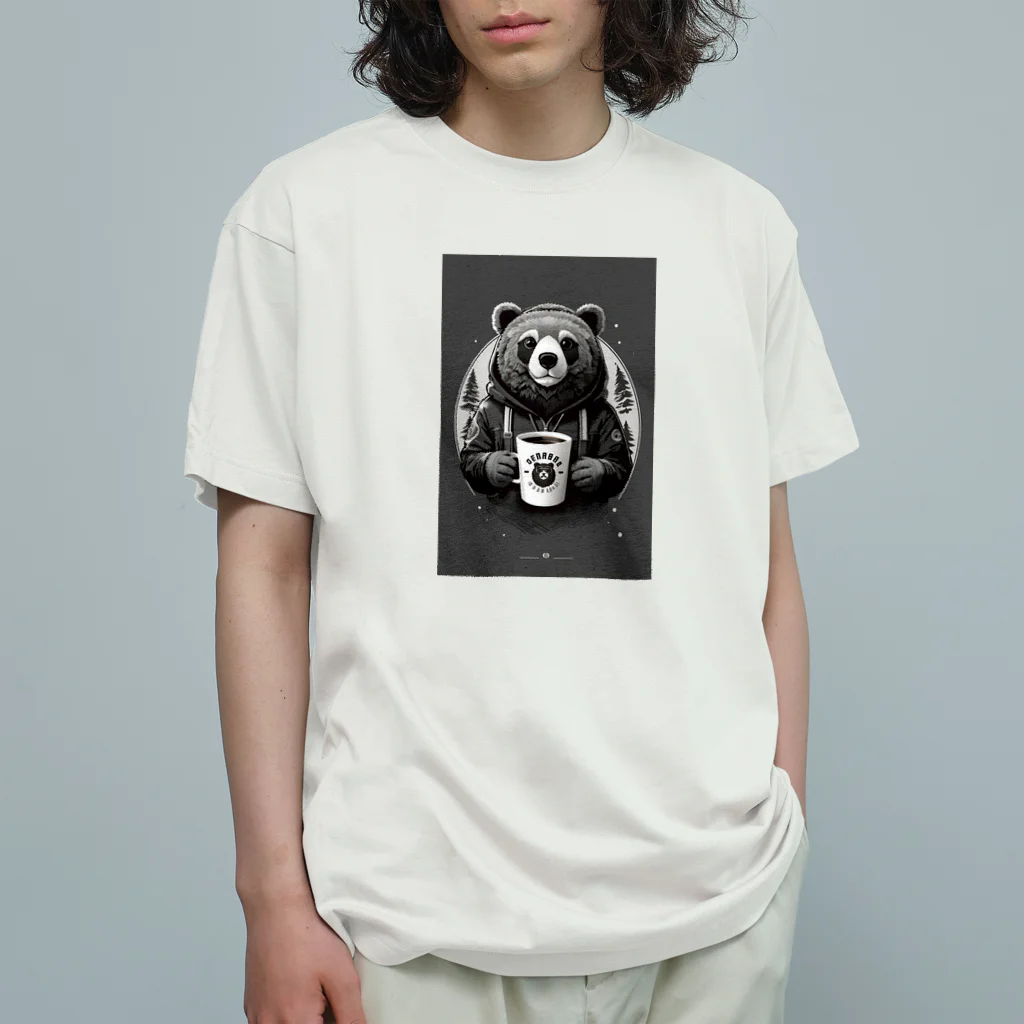 tomohyuのくまのマグカップを持つ熊くん Organic Cotton T-Shirt