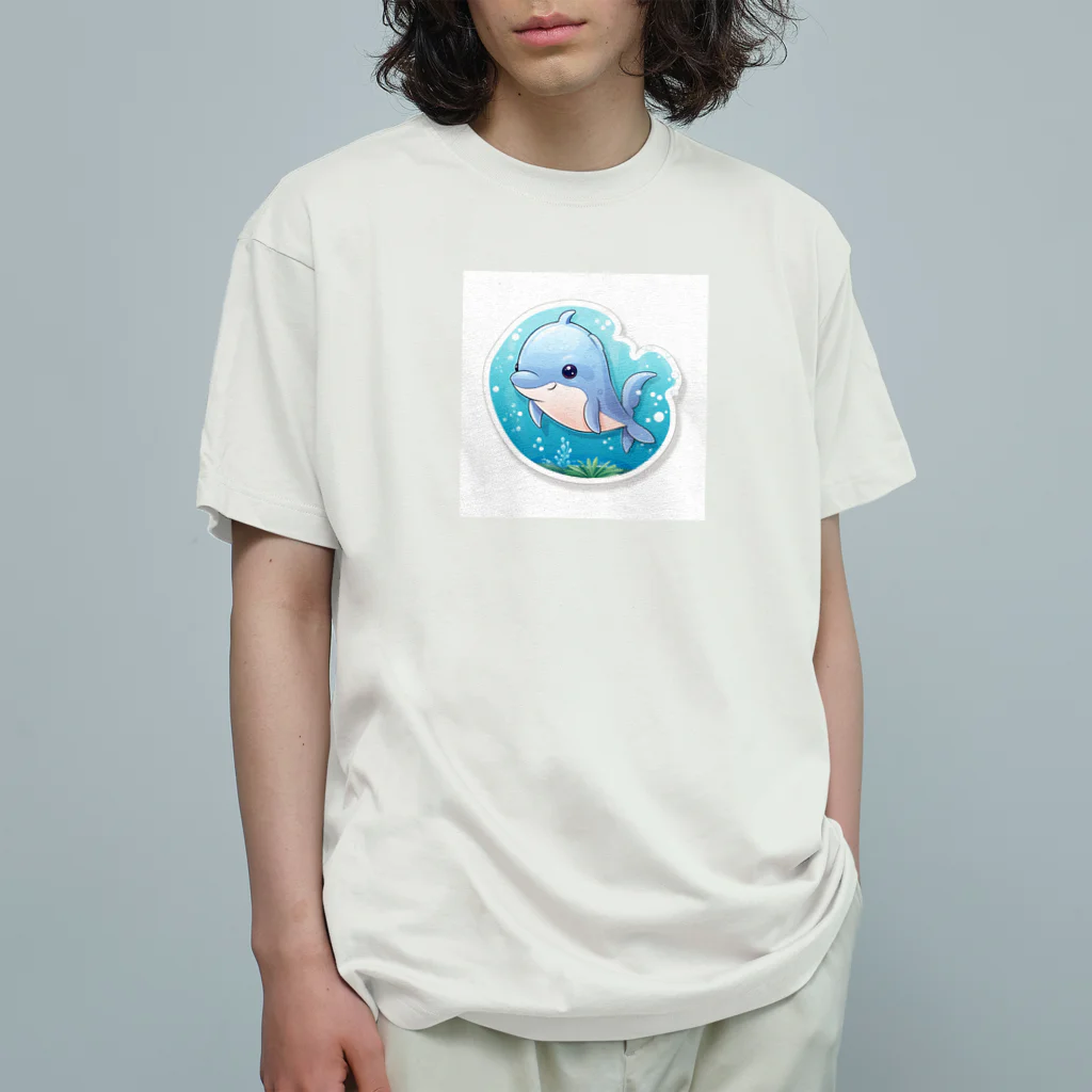 ワクワクセレブレイトのイルカくん Organic Cotton T-Shirt