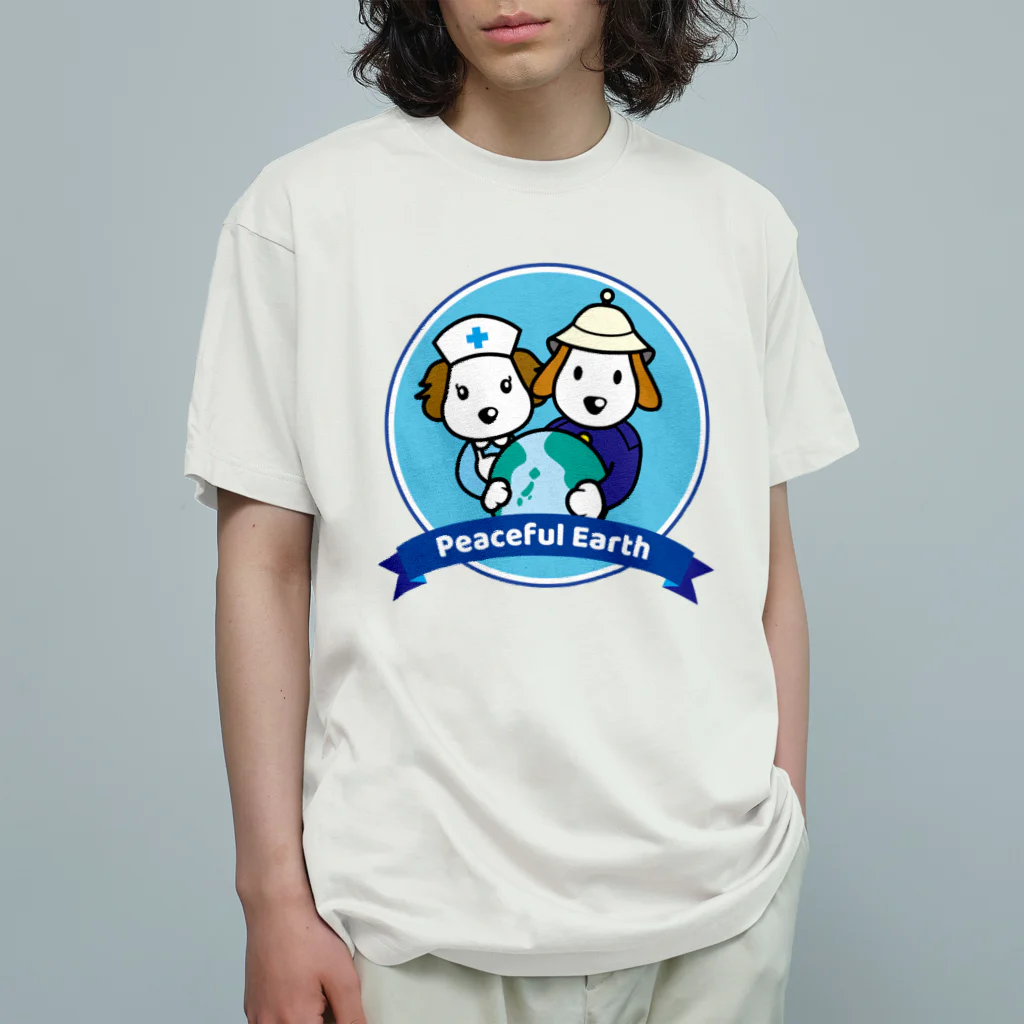 Link Creation online SHOPのPeaceful Earth オーガニックコットンTシャツ