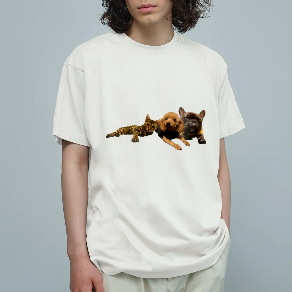 Ru.xxxのトイプードル＆フレンチブルドッグ＆ベンガル Organic Cotton T-Shirt