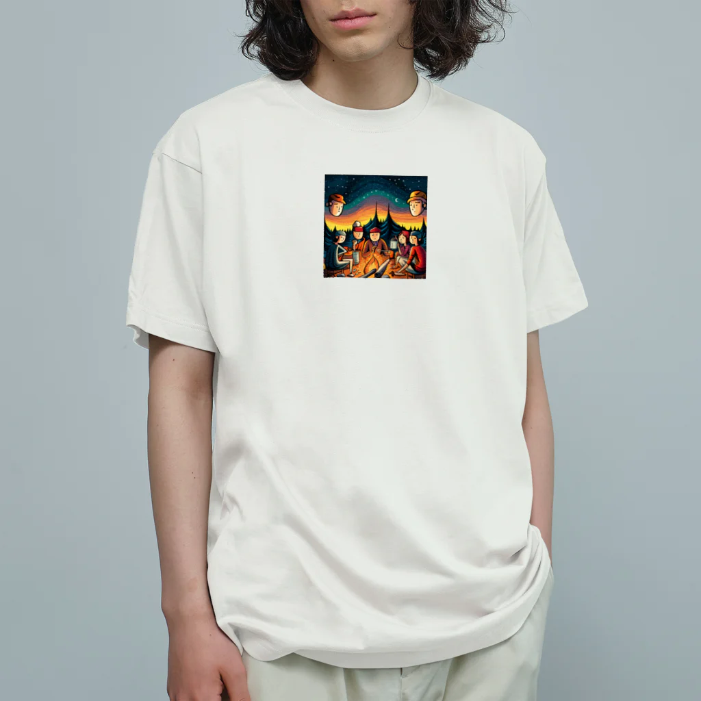 mudouの焚火を囲んで和む Organic Cotton T-Shirt